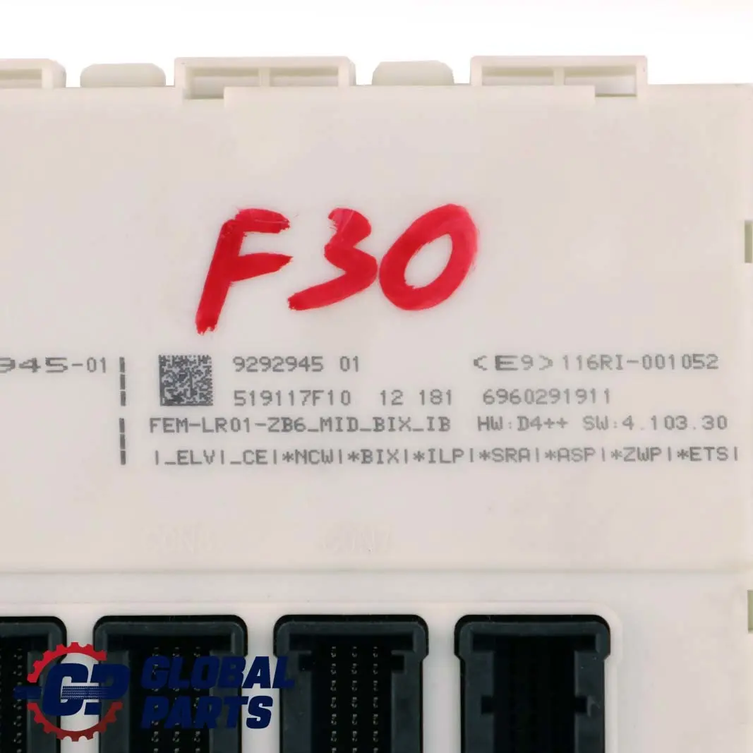 BMW F20 F21 F22 F30 F31 F32 F36 Unidad De Control Del Módulo FEM - SKU 9292945 - Número de pieza 9292945