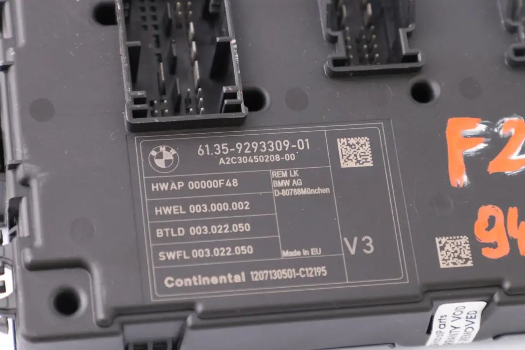 BMW F20 F21 F30 F31 Moduł Sterownik REM - SKU 9293309 - Numer Części 7597585