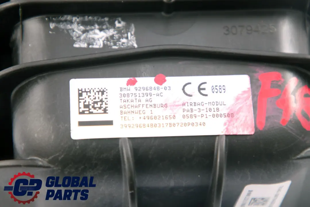 BMW X1 Series F48 Airbag For Front Passenger Side Dashboard Dash - SKU 9296848 - Part number 9296848