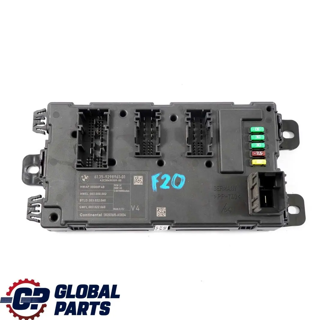 BMW 1 3 4 Series F20 F21 F30 F31 F32 Body Control Unit Module REM - SKU 9298961 - Part number 9298961