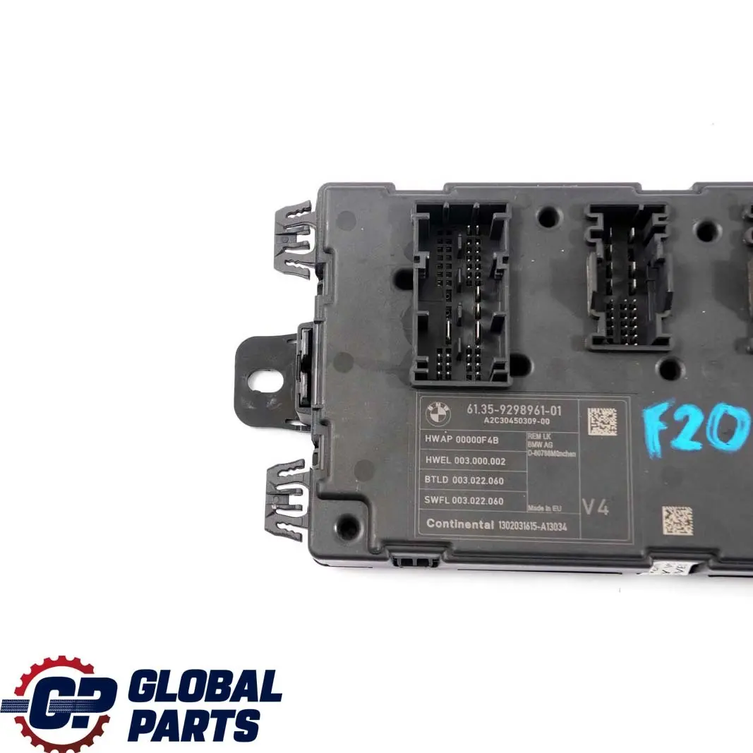 BMW 1 3 4 Series F20 F21 F30 F31 F32 Body Control Unit Module REM - SKU 9298961 - Part number 9298961