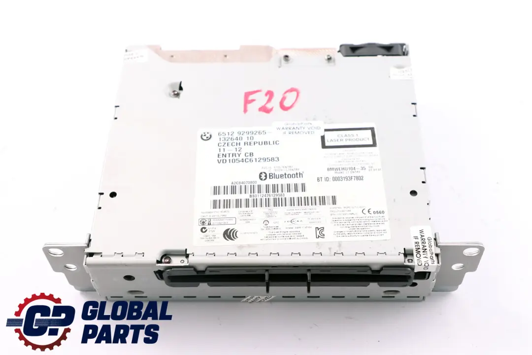 BMW F20 F21 F22 F30 Radio Professional CD Lettore Bluetooth - SKU 9299265 - Numero di parte 9299265