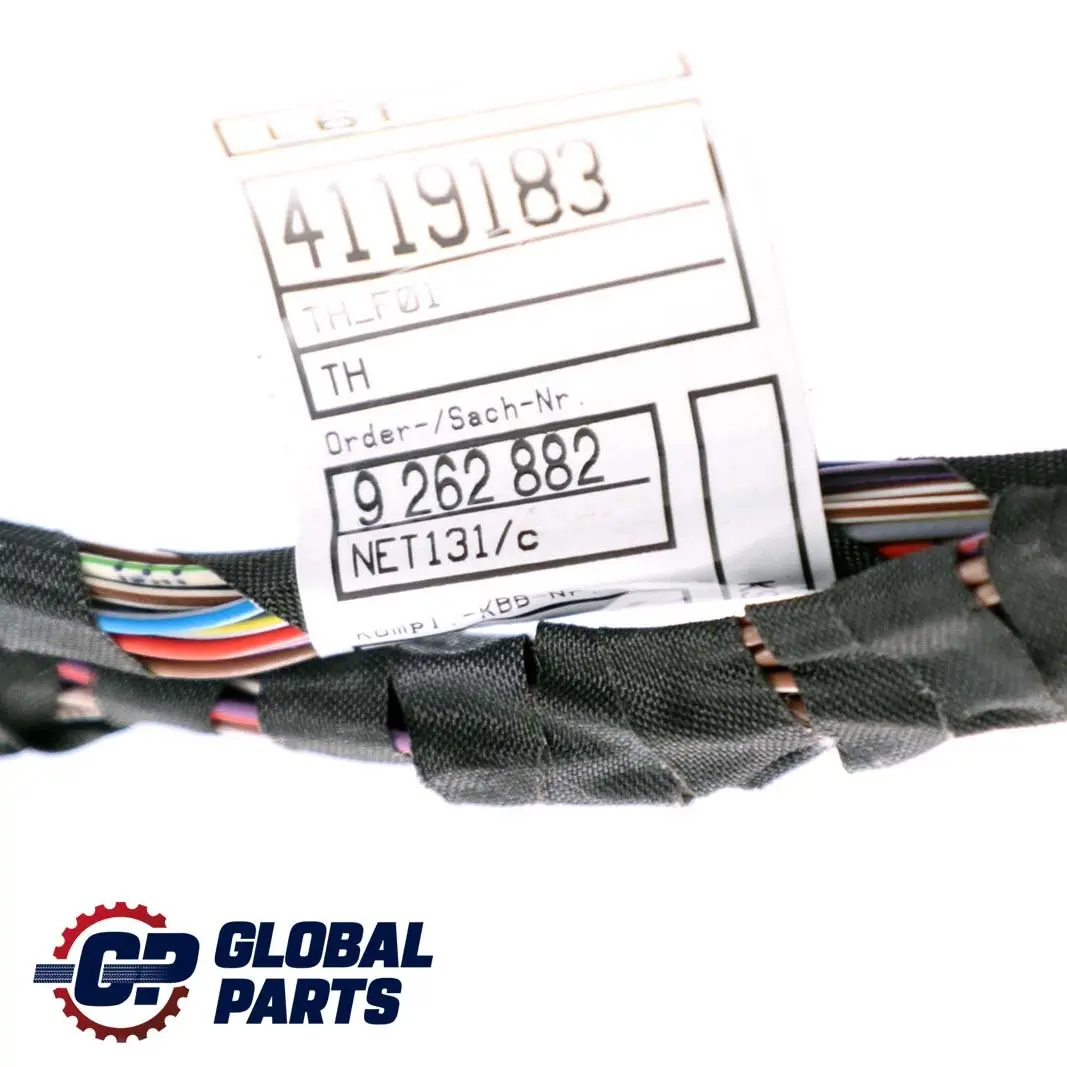 BMW F01 LCI Cable Door Rear Left Right N/O/S Wiring Harness - SKU 9302937 - Part number 9262882