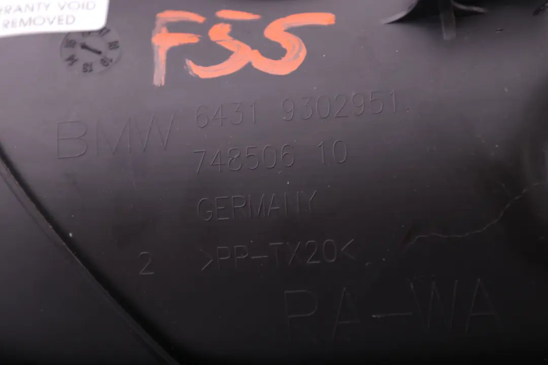 BMW Mini F55 F56 F57 F60 Aussenluftführung Frischluft Luftkanal - SKU 9302951 - Teilenummer 6908979
