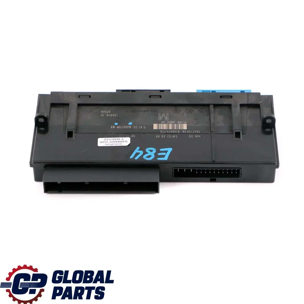 BMW E84 ECU Módulo Control del Cuerpo M PL2RR JBBFE IIIR Caja Conexiones - SKU 9305739 - Número de pieza 9305739