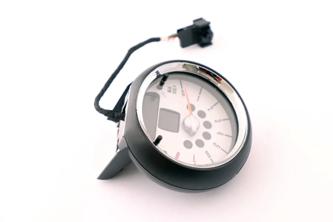 Tachometer Gauge Revolution Counter Chrome to BMW Mini Cooper R56 R57 R58 with Part number 9275564 BMW Mini Cooper R56 R57 R58 Tachometer Gauge Revolution Counter Chrome - SKU 9306260 - Part number 9275564