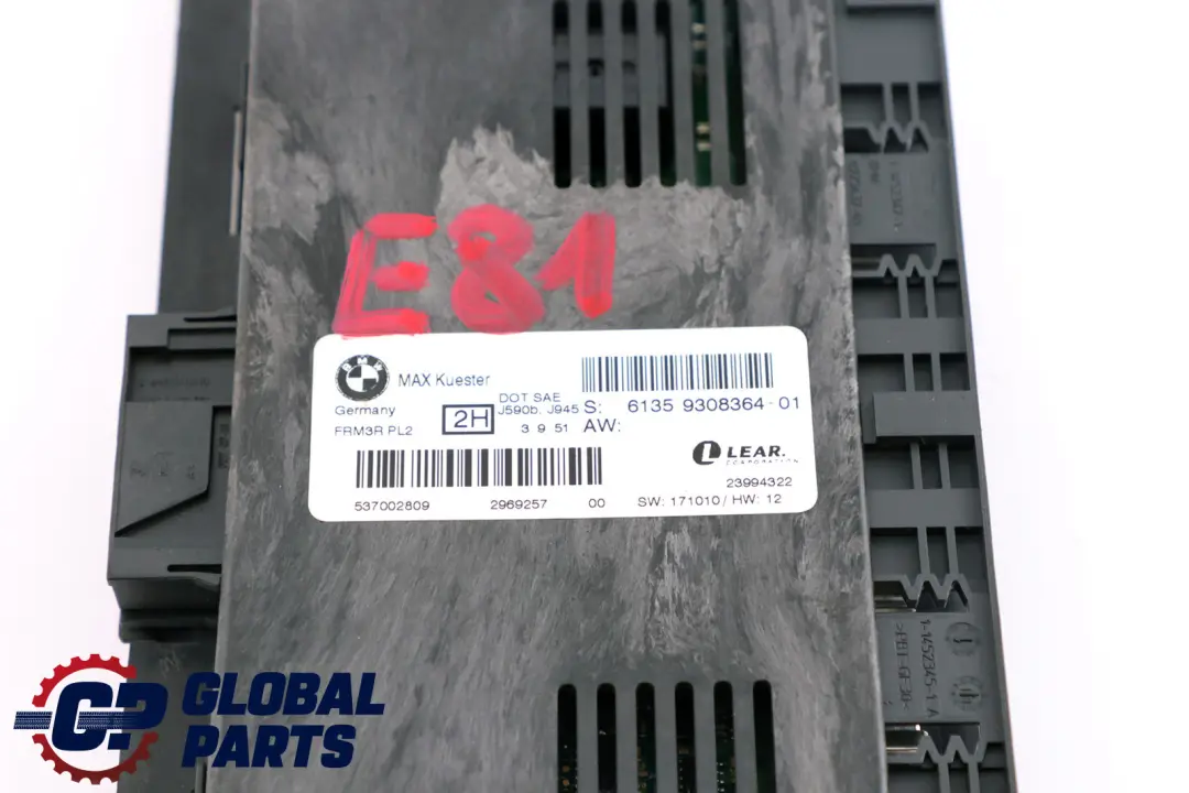 Footwell ECU Light Control Module MAX Kuester FRM3R PL2 to BMW E81 with Part number 9308364 BMW E81 Footwell ECU Light Control Module MAX Kuester FRM3R PL2 - SKU 9308364 - Part number 9308364