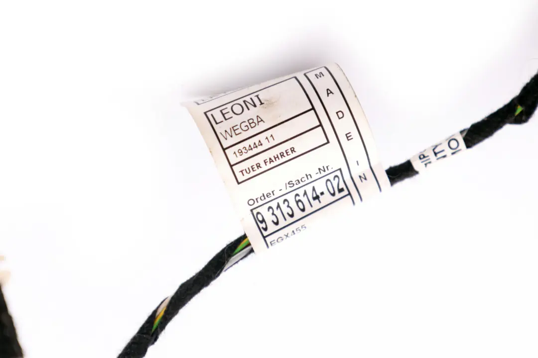 BMW F30 F31 F80 M3 Cableado Puerta Lado Conductor - SKU 9313614 - Número de pieza 9313614