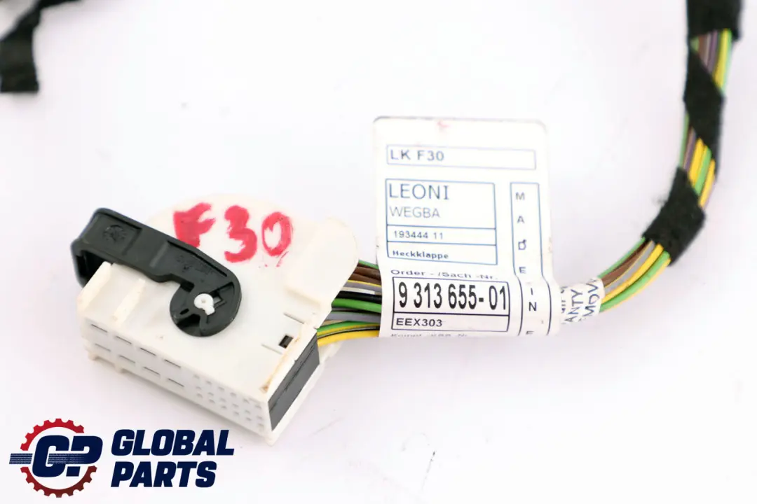 Boot Trunk Lid Tailgate Wiring Loom Harness Cable Set to BMW 3 Series F30 F80 M3 with Part number 9313655 BMW 3 Series F30 F80 M3 Boot Trunk Lid Tailgate Wiring Loom Harness Cable Set - SKU 9313655 - Part number 9313655