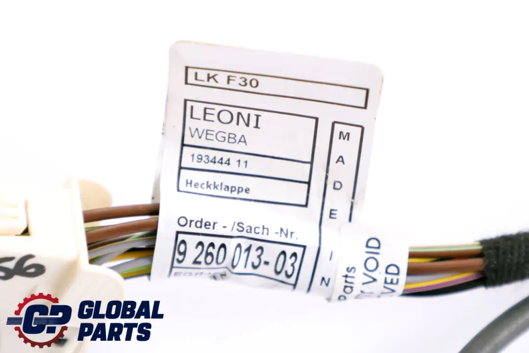 Boot Trunk Lid Tailgate Wiring Loom Harness Cable to BMW 3 Series F30 F80 M3 with Part number 9313656 BMW 3 Series F30 F80 M3 Boot Trunk Lid Tailgate Wiring Loom Harness Cable - SKU 9313656 - Part number 9313656