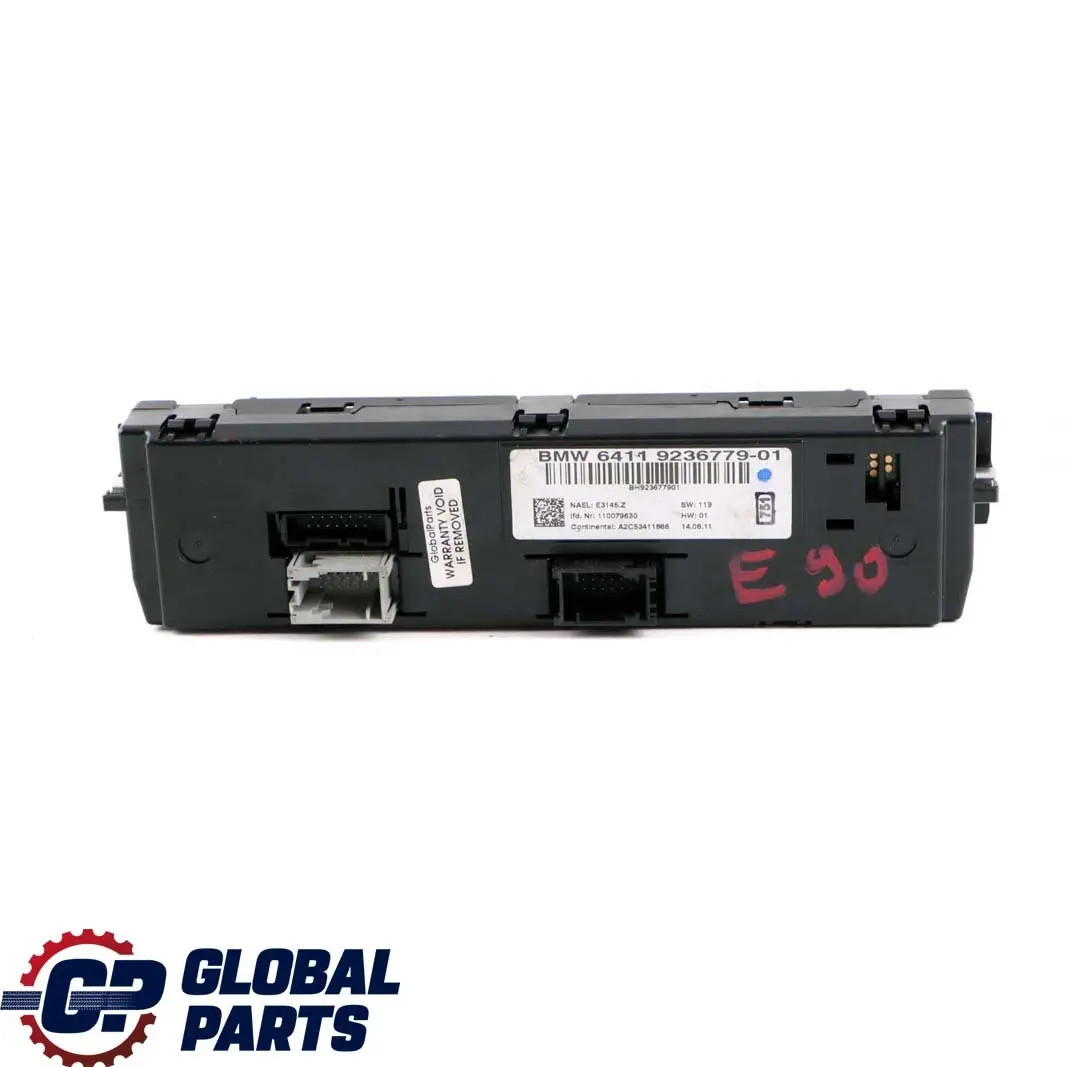 BMW 1 3 Series E82 E88 E90 E91 E92 Air Conditioning Control Panel Unit 9236779 - SKU 9313738 - Part number 9313738