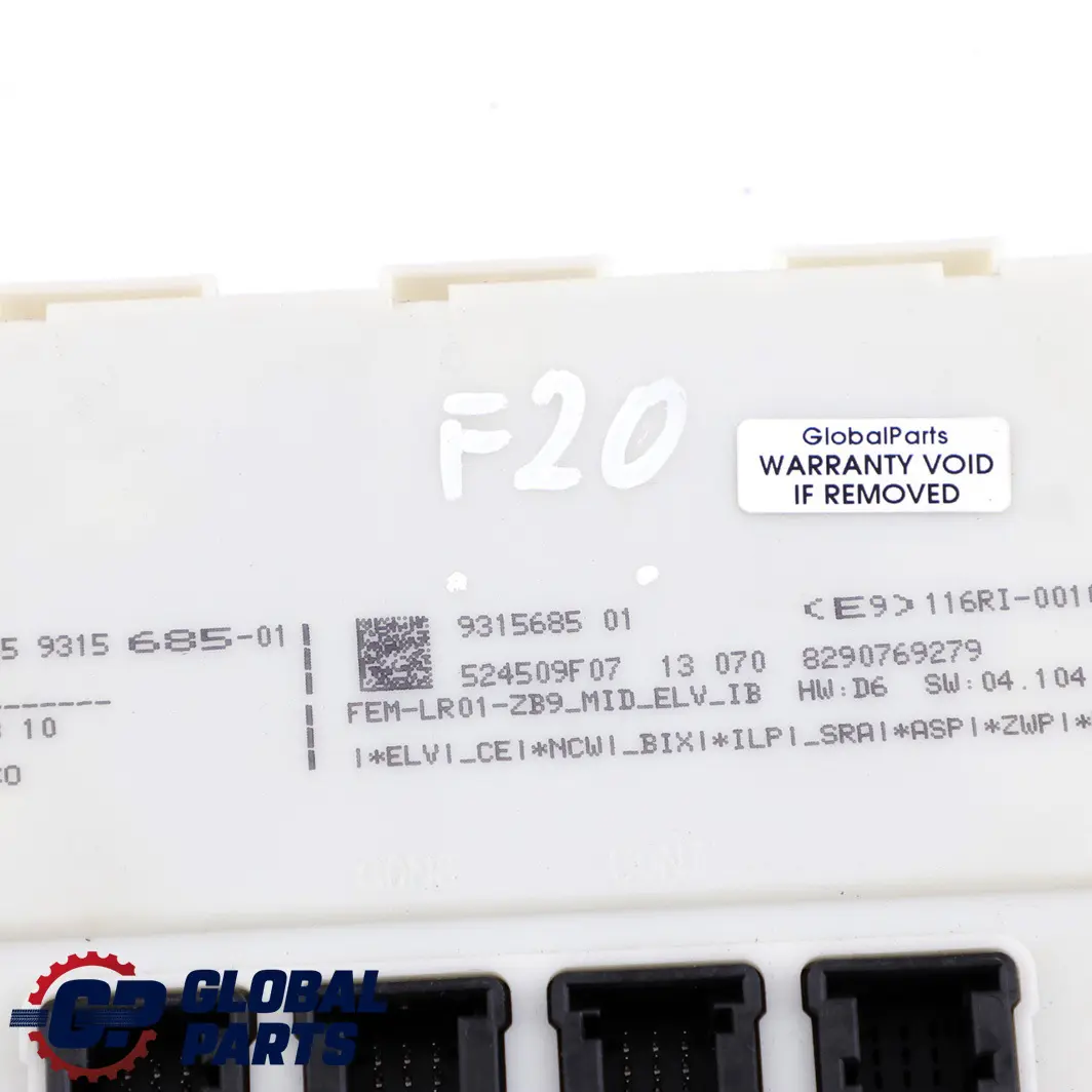 Modulo Unidad De Control FEM para BMW F20 F21 F22 F30 F31 F32 F36 con número de pieza 9315685 BMW F20 F21 F22 F30 F31 F32 F36 Modulo Unidad De Control FEM - SKU 9315685 - Número de pieza 9315685