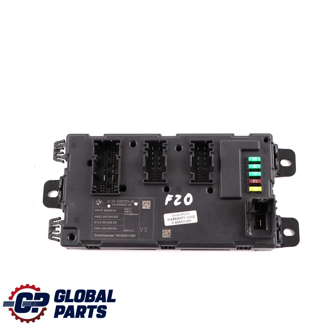 Module de l'unité contrôle de la carrosserie REM pour BMW F20 F21 F30 F31 F32 à propos du numéro de pièce 9317175 BMW F20 F21 F30 F31 F32 Module de l'unité contrôle de la carrosserie REM - SKU 9317175 - Numéro de pièce 9317175