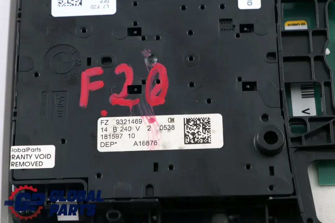 BMW F20 F30 F31 Module Commande Plafonnier Gris - SKU 9321469 - Numéro de pièce 9321469