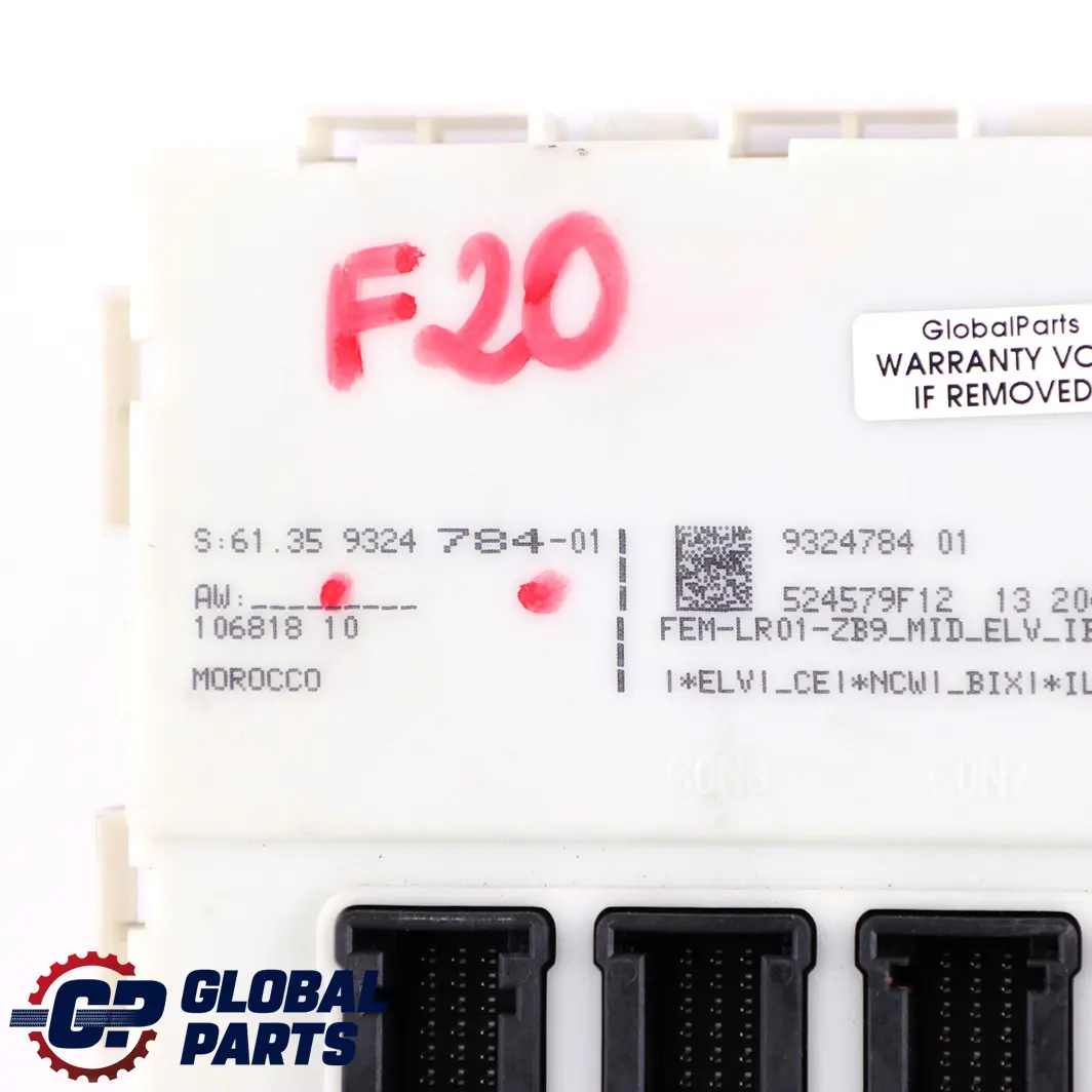 Modulo Unità Controllo FEM per BMW F20 F21 F22 F30 F31 F32 F36 con numero di parte 9324784 BMW F20 F21 F22 F30 F31 F32 F36 Modulo Unità Controllo FEM - SKU 9324784 - Numero di parte 9324784