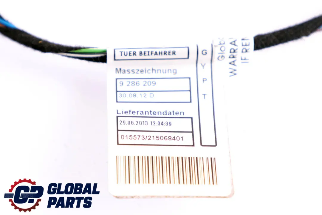 BMW F30 F31 Wiązka Drzwi Prawy Przód 9286241 - SKU 9326437 - Numer Części 9326437