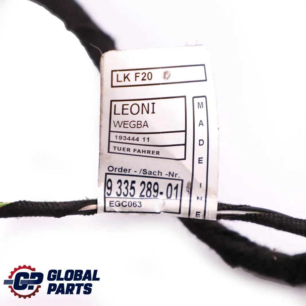 BMW F20 Puerta Cableado Arnés Delantero Derecho - SKU 9335289 - Número de pieza 9335289
