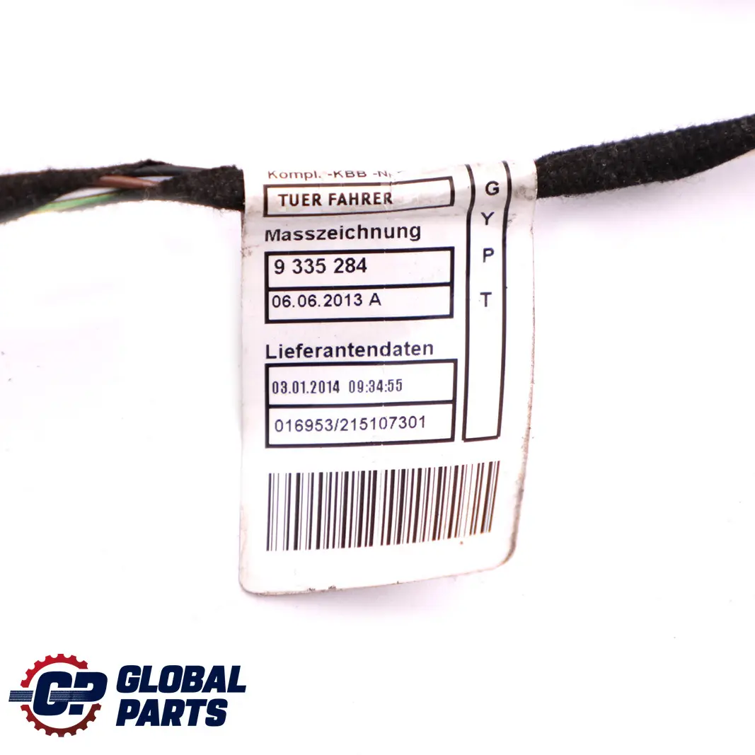 BMW F20 Puerta Cableado Arnés Delantero Derecho - SKU 9335289 - Número de pieza 9335289