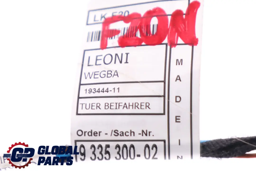 BMW F20 Przednie Drzwi Wiązka Przewodów - SKU 9335300 - Numer Części 9335300