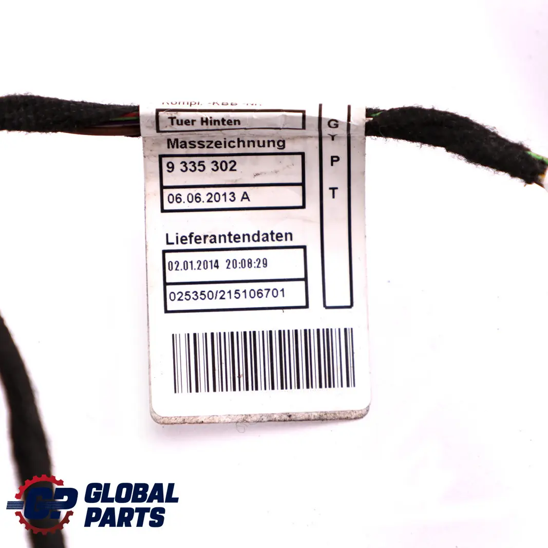 Trasera Izquierda Derecha N/ Cableado Arn?s Puerta Loom para BMW F20 con número de pieza 9335303 BMW F20 Trasera Izquierda Derecha N/ Cableado Arn?s Puerta Loom - SKU 9335303 - Número de pieza 9335303