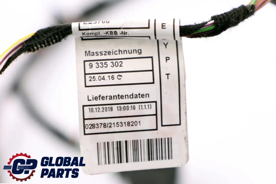 BMW F20 Przewód drzwi tył - SKU 9335304 - Numer Części 9335304
