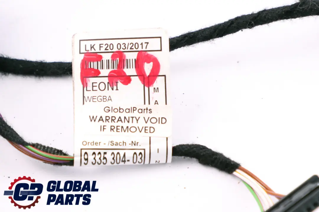 BMW 1 F20 F20N LCI Cable equipe Porte Arriere 6112 - SKU 9335304 - Numéro de pièce 9335304
