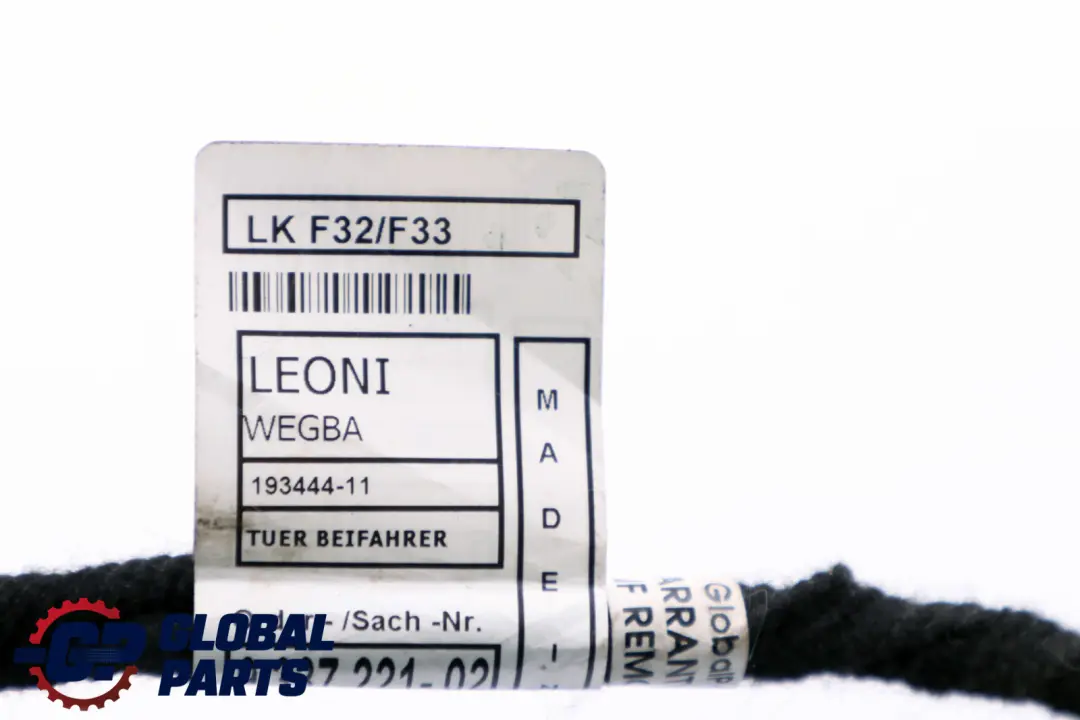 Türkabelbaum Beifahrerseite Vorne für BMW 3 er F32 F82 M4 mit Teilenummer 9337221 BMW 3 er F32 F82 M4 Türkabelbaum Beifahrerseite Vorne - SKU 9337219 - Teilenummer 9337221