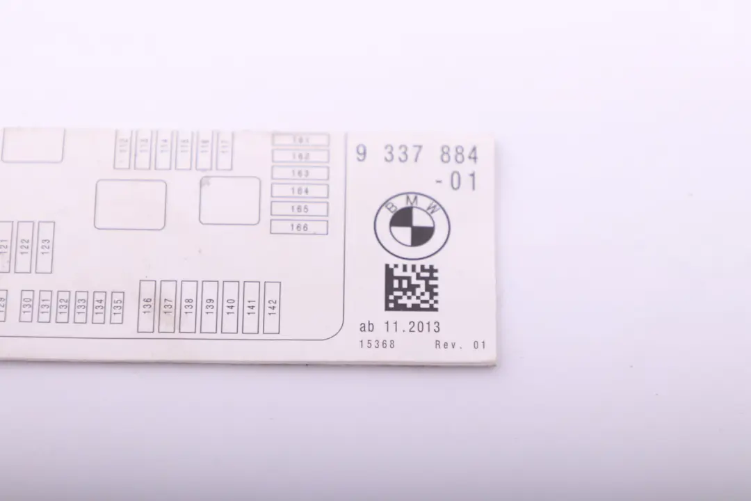 BMW F20 F21 F30 F80 Boîte Distribution Fusibles Carte Groupement - SKU 9337884 - Numéro de pièce 9337884