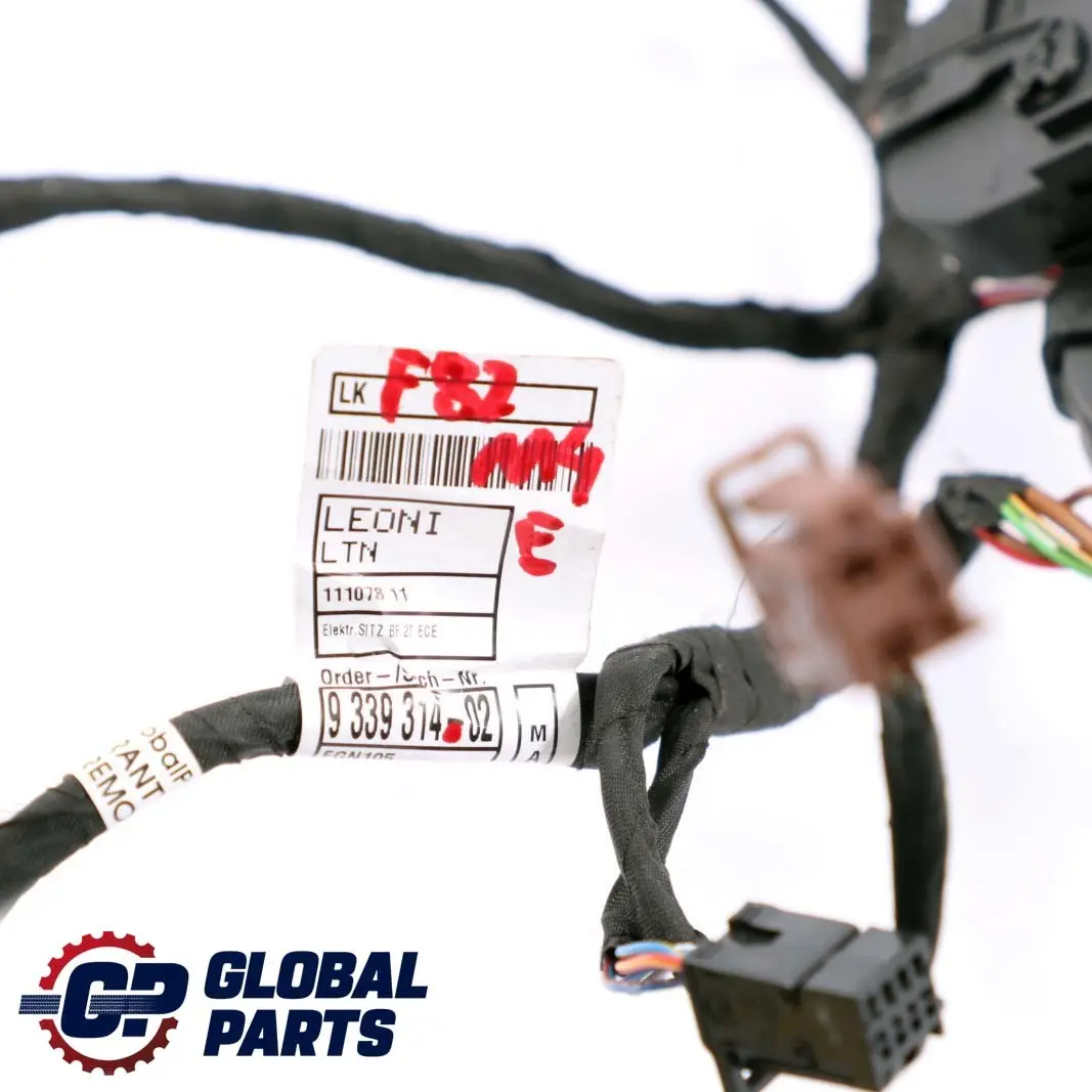 BMW 4 Series F83 M4 Wiring Loom Cable Seat Passenger's Side Left N/S - SKU 9339314 - Part number 9339314