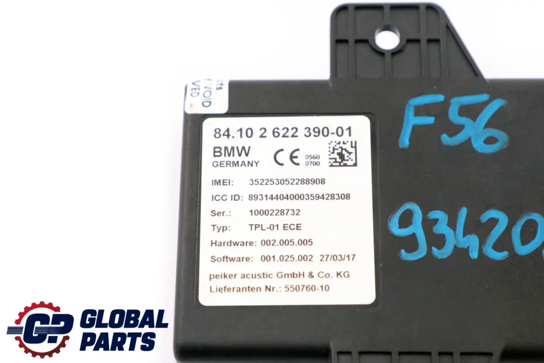 Module d'unité de contrôle télématique 2622390 pour BMW Mini Cooper F55 F56 F57 F60 à propos du numéro de pièce 9342080 BMW Mini Cooper F55 F56 F57 F60 Module d'unité de contrôle télématique 2622390 - SKU 9342080 - Numéro de pièce 9342080