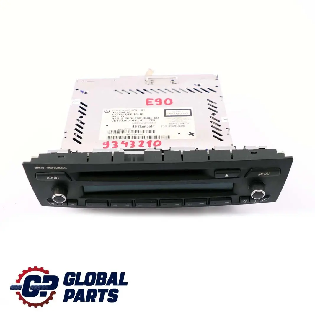  Radio CD BMW E81 E87 E90 E91 E92 LCI Professional DAB 9243925 - SKU 9343210 - Part number 9343210