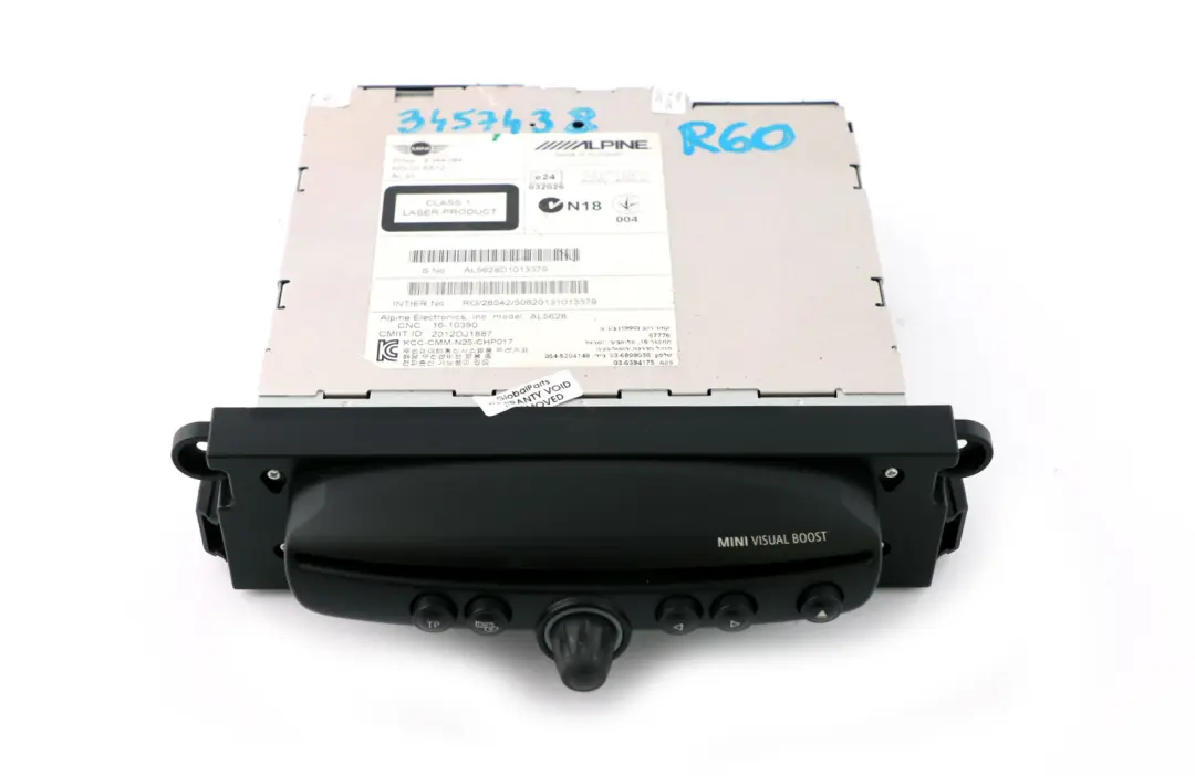 Radio Visual Boost CD Player CHAMP 2 to BMW Mini Cooper R56 LCI R60 R61 with Part number 9344084 BMW Mini Cooper R56 LCI R60 R61 Radio Visual Boost CD Player CHAMP 2 - SKU 9344084 - Part number 9344084