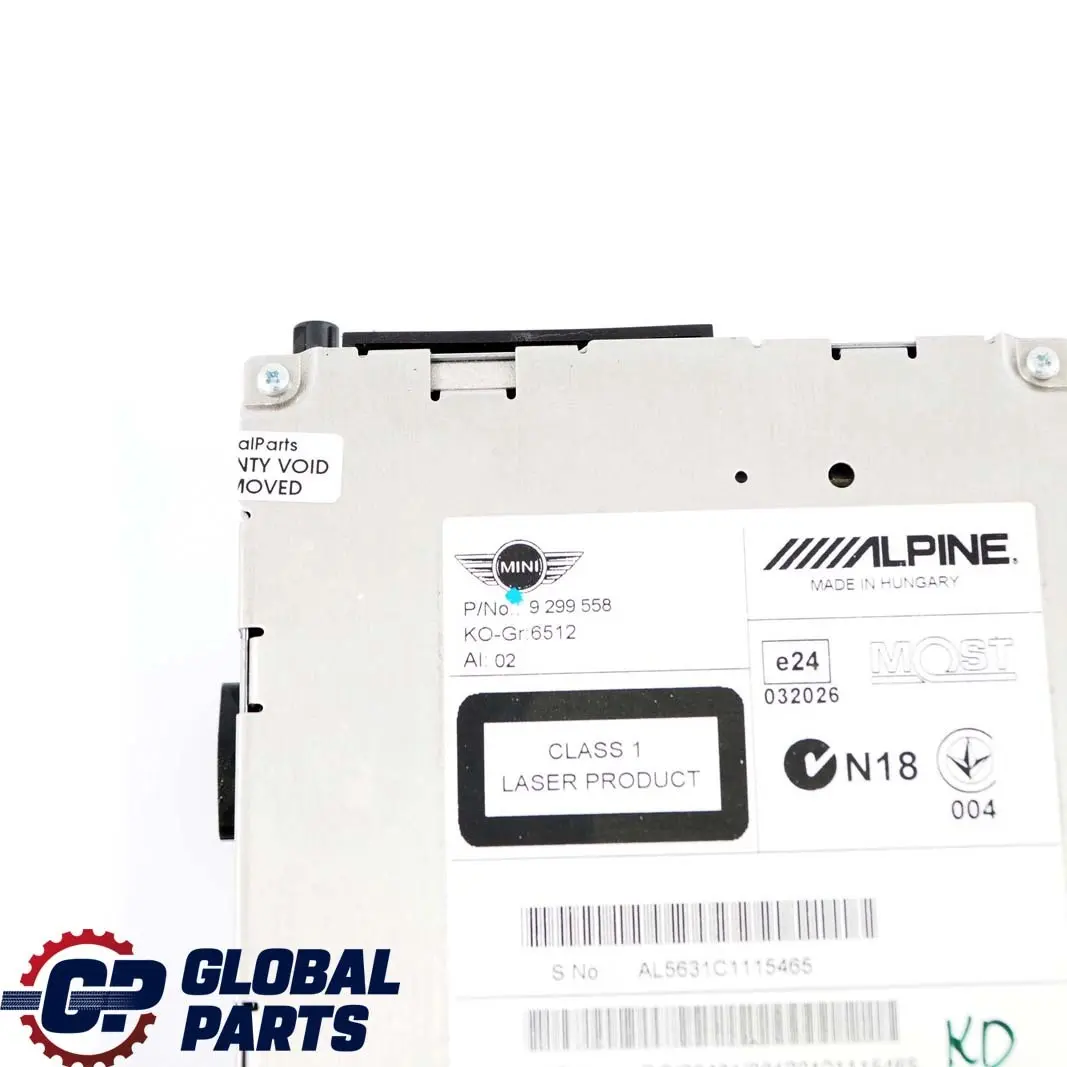 CHAMP 2 Navegación DAB 9299558 para Mini Cooper One R55 R56 R57 LCI R60 R61 con número de pieza 9344087 Mini Cooper One R55 R56 R57 LCI R60 R61 CHAMP 2 Navegación DAB 9299558 - SKU 9344087 - Número de pieza 9344087