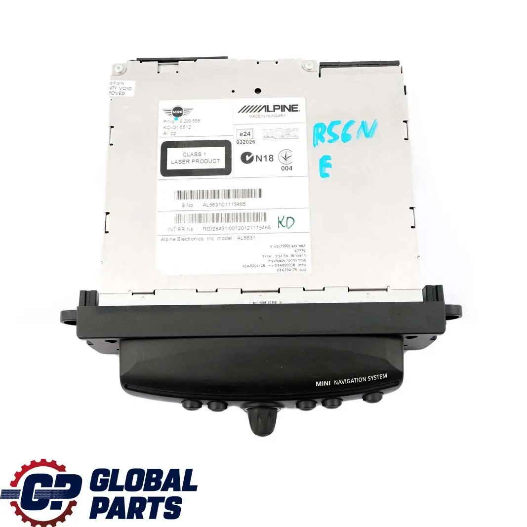 CHAMP 2 Navigation DAB 9299558 to Mini Cooper One R55 R56 R57 LCI R60 R61 with Part number 9344087 Mini Cooper One R55 R56 R57 LCI R60 R61 CHAMP 2 Navigation DAB 9299558 - SKU 9344087 - Part number 9344087