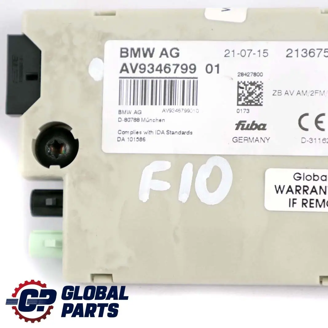 Antenna Diversity Amplificatore DAB per BMW F01 F02 LCI F10 con numero di parte 9346799 BMW F01 F02 LCI F10 Antenna Diversity Amplificatore DAB - SKU 9346799 - Numero di parte 9346799