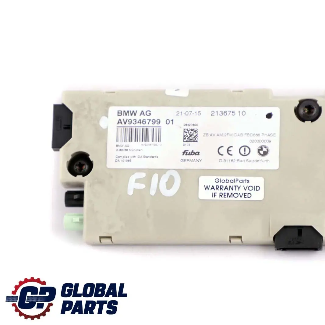 Antenna Diversity Amplificatore DAB per BMW F01 F02 LCI F10 con numero di parte 9346799 BMW F01 F02 LCI F10 Antenna Diversity Amplificatore DAB - SKU 9346799 - Numero di parte 9346799