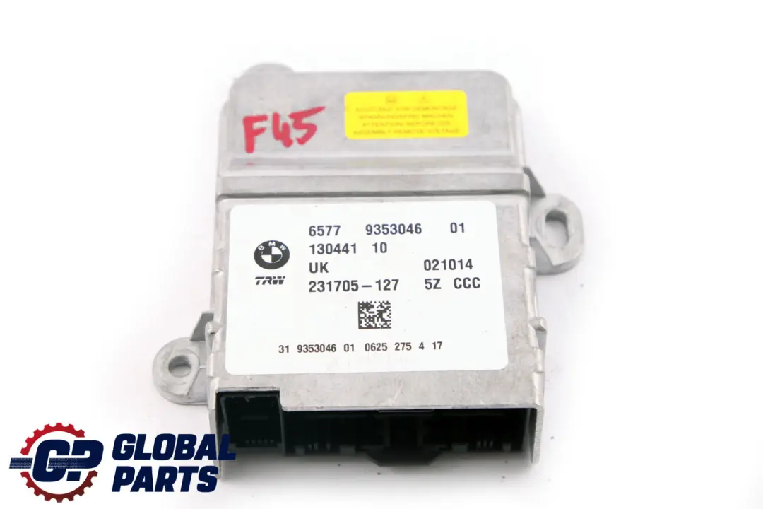 Airbag Sensor Control Unit Module to MINI Cooper One F54 F55 F56 F60 Seat with Part number 9484303 MINI Cooper One F54 F55 F56 F60 Seat Airbag Sensor Control Unit Module - SKU 9353046 - Part number 9484303