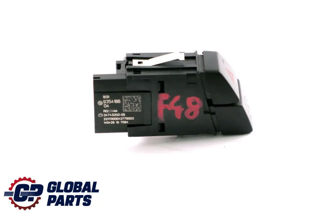 Pulsante Di Segnalazione Pericolo Luce Emergenza per BMW F45 F46 X1 F48 X5 F15 con numero di parte 9354186 BMW F45 F46 X1 F48 X5 F15 Pulsante Di Segnalazione Pericolo Luce Emergenza - SKU 9354186 - Numero di parte 9354186