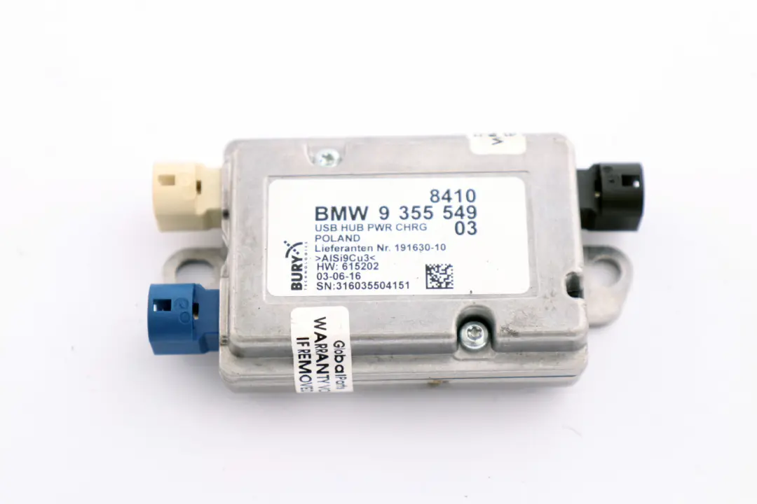 BMW 1 2 3 4 Series F20 F22 F21 F30 F32 LCI ECU USB Hub Module - SKU 9355549 - Part number 9355549