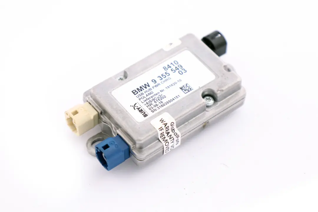 BMW 1 2 3 4 Series F20 F22 F21 F30 F32 LCI ECU USB Hub Module - SKU 9355549 - Part number 9355549