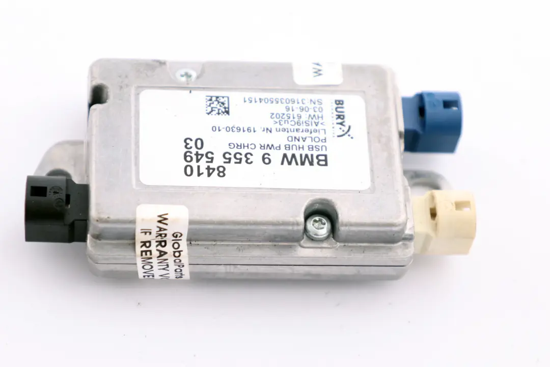 BMW 1 2 3 4 Series F20 F22 F21 F30 F32 LCI ECU Modulo hub USB - SKU 9355549 - Numero di parte 9355549