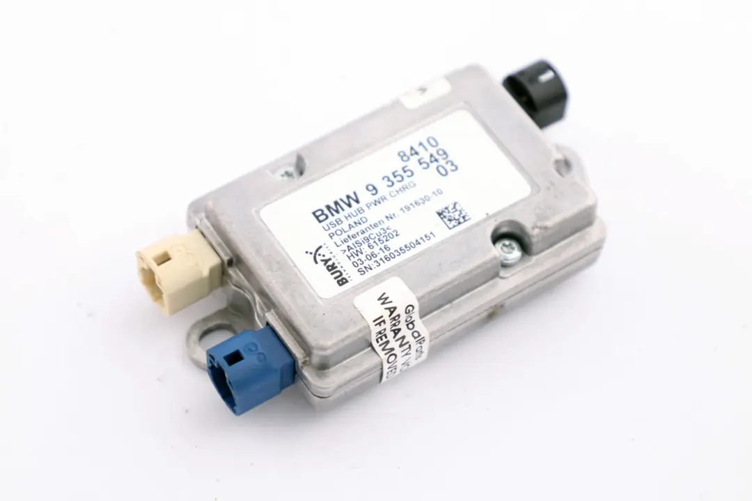 BMW 1 2 3 4 Series F20 F22 F21 F30 F32 LCI ECU Modulo hub USB - SKU 9355549 - Numero di parte 9355549