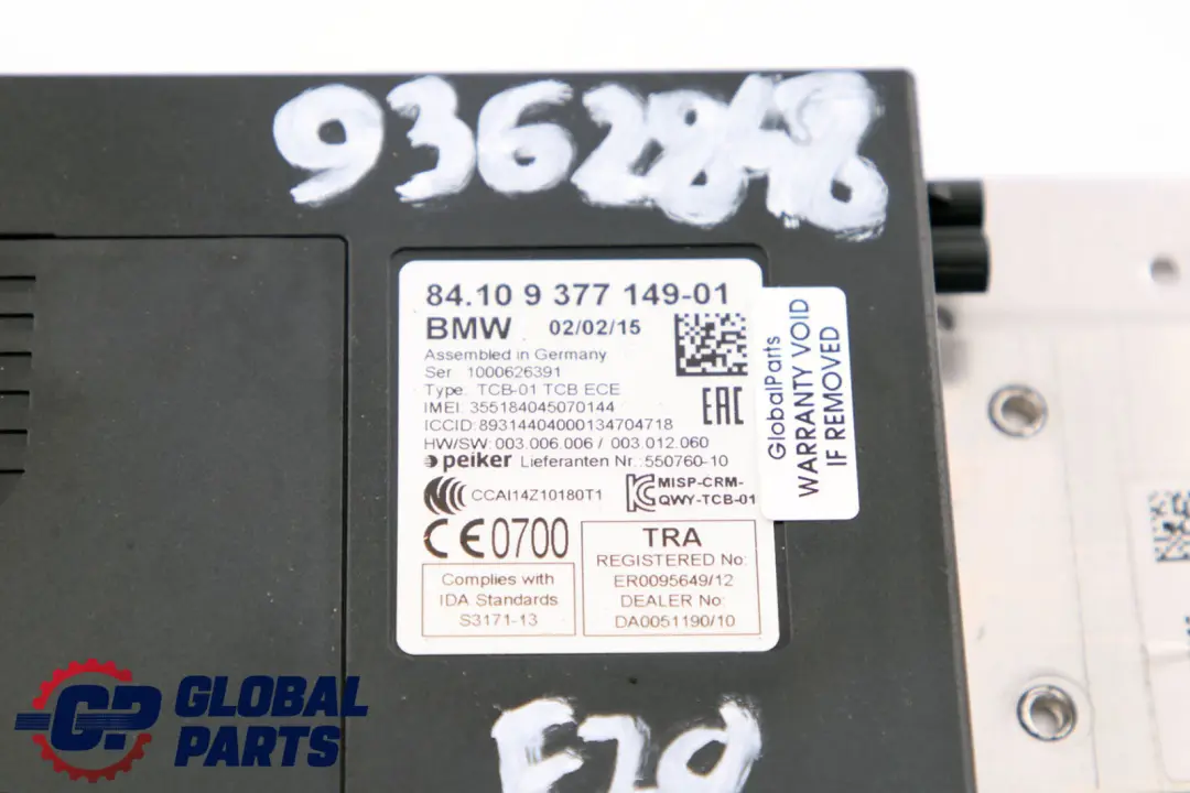 *BMW 1 2 3 er F20 F21 F22 F30 F31 Telematik Steuergerät Modul GPS Bluetooth für mit Teilenummer 9362848 *BMW 1 2 3 er F20 F21 F22 F30 F31 Telematik Steuergerät Modul GPS Bluetooth - SKU 9362848 - Teilenummer 9362848
