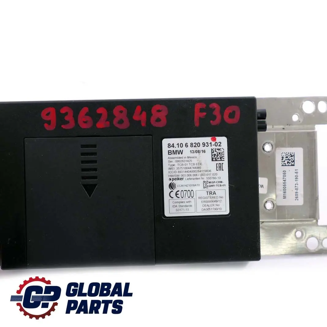BMW 1 3 Series F20 F21 F30 F31 Bluetooth Teleservices GPS Telematics Module - SKU 9362848 - Part number 9362848