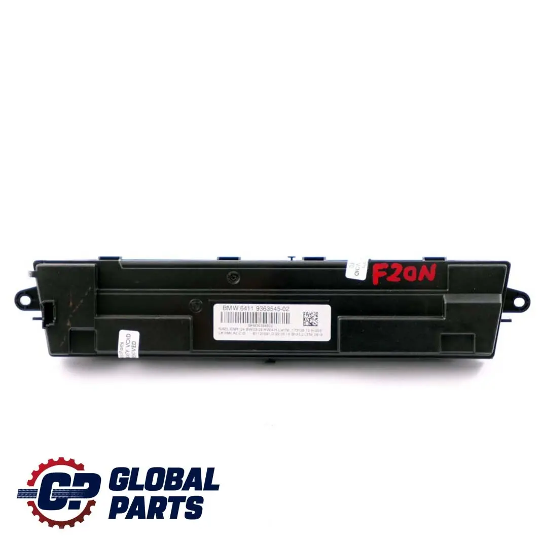  A/C Switch BMW F20 F21 F30 F31 LCI Air Conditioning Control Panel - SKU 9363545 - Part number 9363545