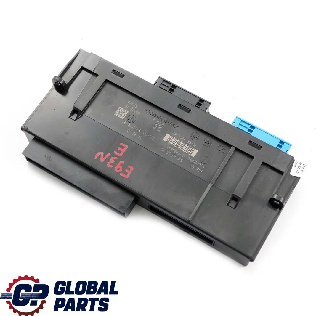 BMW 3 E93 LCI ECU Módulo Control Cuerpo Caja Conexiones PL2RR JBBFE IIIR - SKU 9364819 - Número de pieza 9364819
