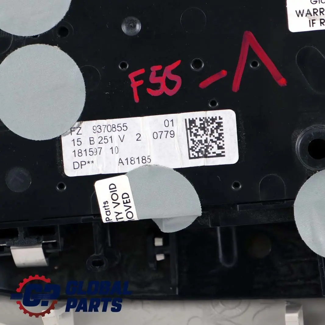 MINI Cooper 1 F55 F56 F57 Switch Unit Roof Light Control Headliner Module - SKU 9370855-1 - Part number 9370855
