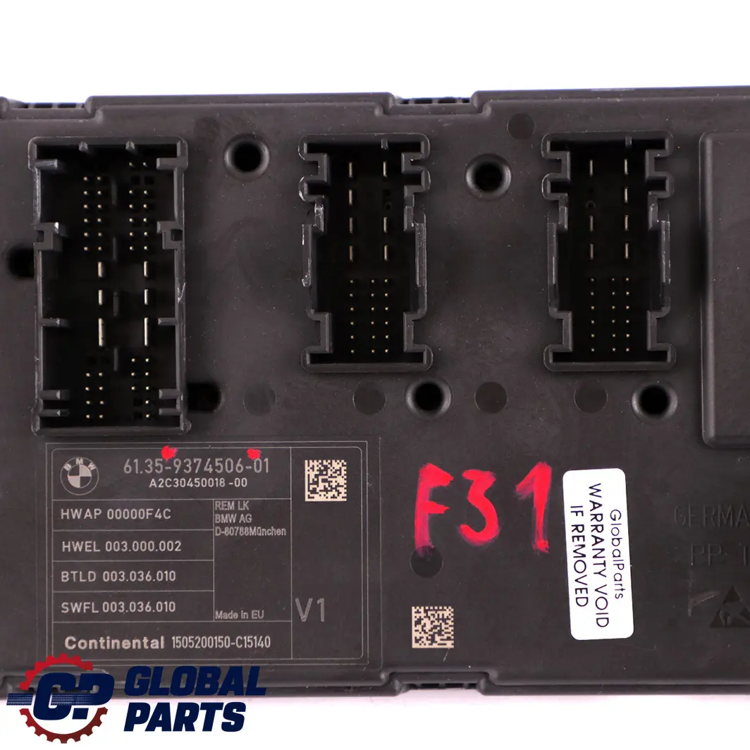  Body Control Unit BMW F20 F21 F30 F31 F32 Module REM - SKU 9374506 - Part number 9374506