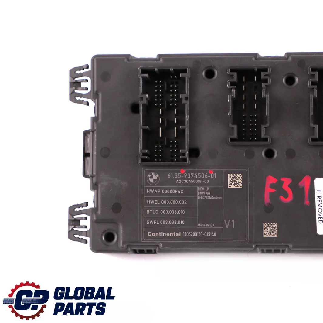  Body Control Unit BMW F20 F21 F30 F31 F32 Module REM - SKU 9374506 - Part number 9374506