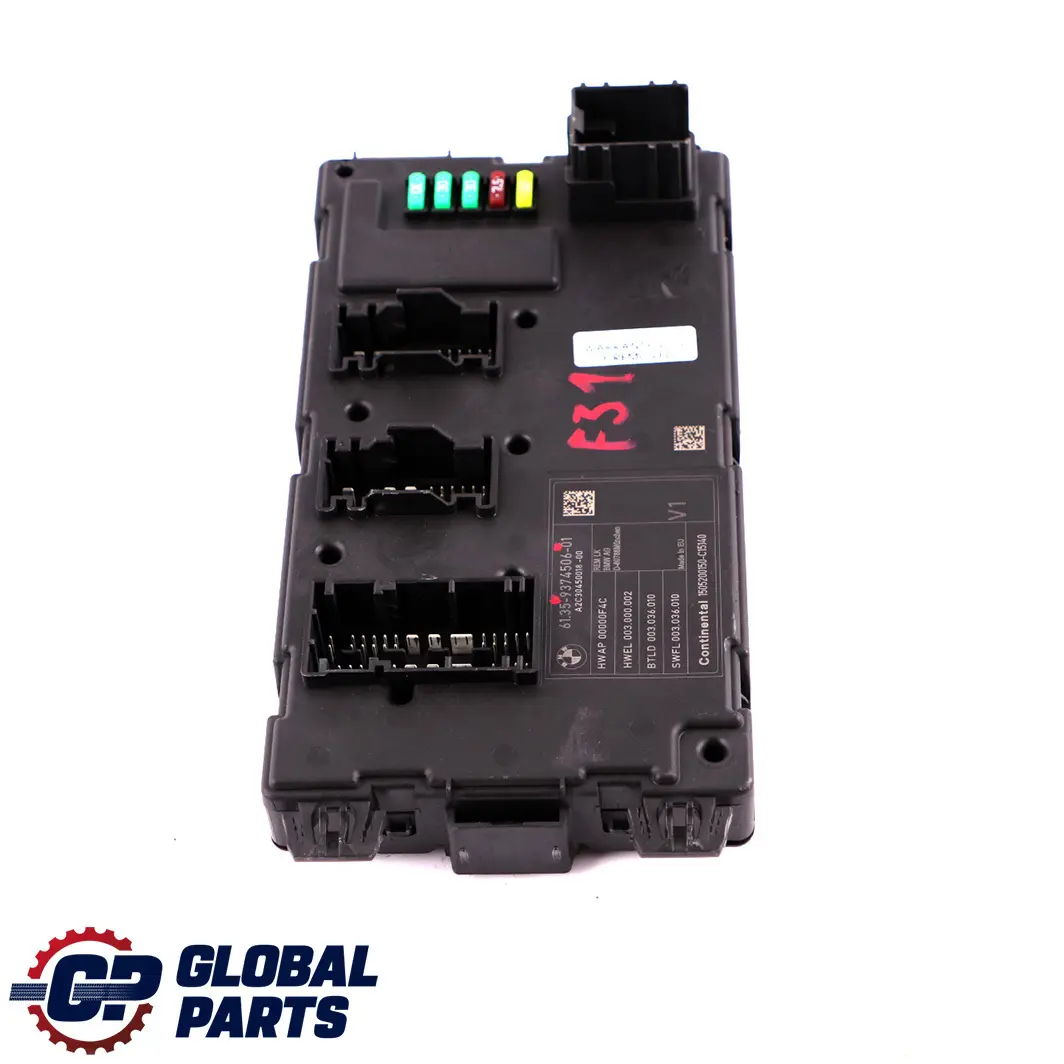  Unidad De Control De Carrocería BMW F20 F21 F30 F31 F32 Módulo REM - SKU 9374506 - Número de pieza 9374506